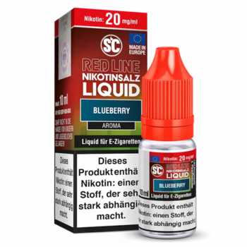 Blueberry Red Line Nikotinsalz SC Liquid 10ml (fruchtig süßer Blaubeer Geschmack)