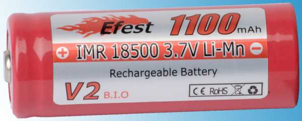 Dampf Shop - Efest V2 IMR 18500 1100mAh Batterie Akku