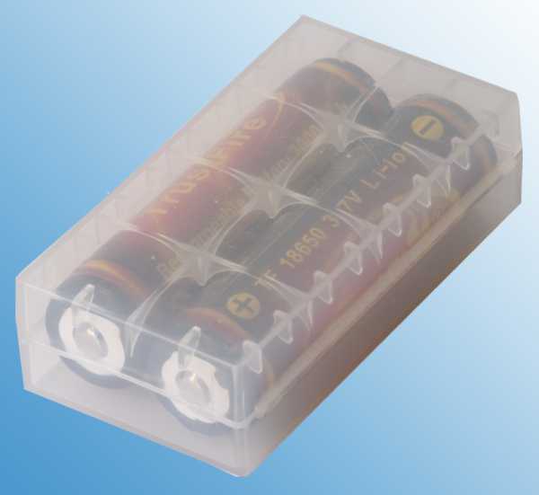 18650 Batterie Tragetasche - clear Battery case