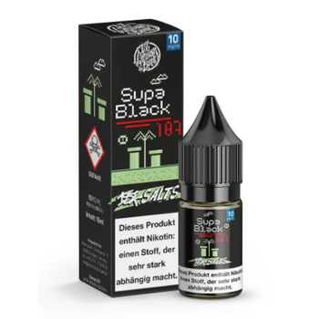 Supa Black 187 Salts Nikotinsalz Liquid 10ml – Kaugummi, Menthol & Minze