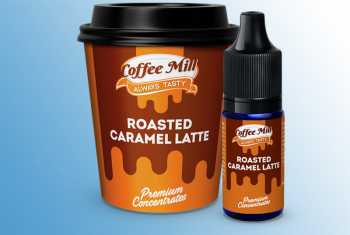 Roasted Caramel Latte - Coffee Mill Aroma leckerer Kaffee mit einem Schuss Milch und Karamell