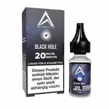 Black Hole Antimatter Nikotinsalz Liquid 20mg 10ml leckerer Rum mit feiner Vanille Note