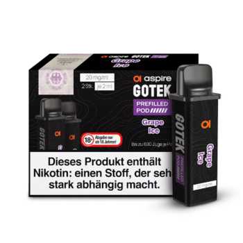 Grape Ice 20mg Aspire GoTek Pod 2 Stück (Trauben mit Kühle)