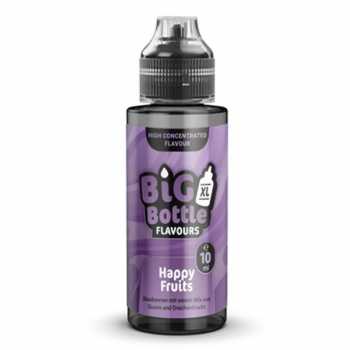 Happy Fruits Big Bottle Aroma Longfill 10ml / 120ml Fruchtmix aus Blaubeere, Guave, Drachenfrucht und Frische
