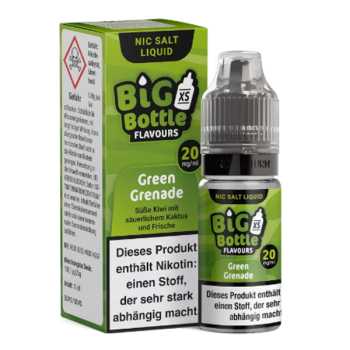 Big Bottle Green Grenade Nikotinsalz Liquid 10ml (Kiwi und Kaktusfrucht mit Frische)