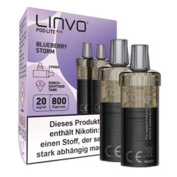 Blueberry Storm 20mg Linvo Pod Plus Lite 2 Stück (Blaubeeren Energy Drink)