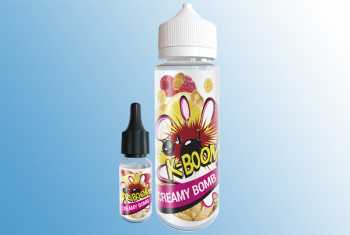 Creamy Bomb K-BOOM Aroma 10ml + Chubby 120ml Flasche (Himbeeren + Kornflakes)