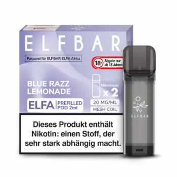 Blue Razz Lemonade 20mg Elf Bar Elfa Pod 2 Stück Himbeer + Blaubeer + Kühle