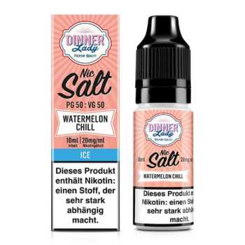 Watermelon Chill Dinner Lady Nikotinsalz Liquid 10ml 20mg (Wassermelone mit frischer Note)