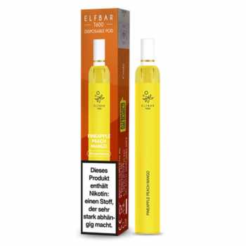 Pineapple Peach Mango Elf Bar T600 E-Shisha 20mg NicSalt (Ananas, Pfirsich und Mango)