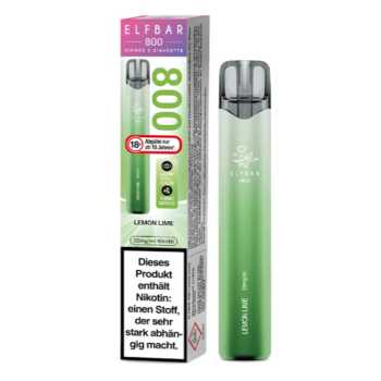 Lemon Lime Elfbar 800 E-Zigarette 20mg NicSalt (erfrischender Zitrusmix mit Limette und Zitrone)