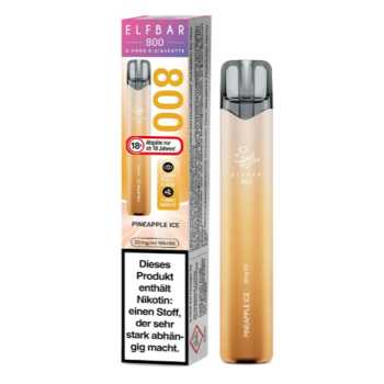Pineapple Ice Elfbar 800 E-Zigarette 20mg NicSalt (Ananas mit kühler Note)