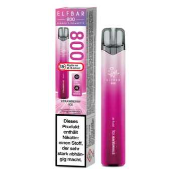Strawberry Ice Elfbar 800 E-Zigarette 20mg NicSalt (Erdbeer mit Frische)