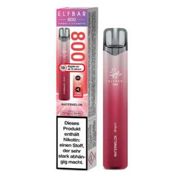 Watermelon Elfbar 800 E-Zigarette 20mg NicSalt (leckerer Wassermelonen Geschmack)