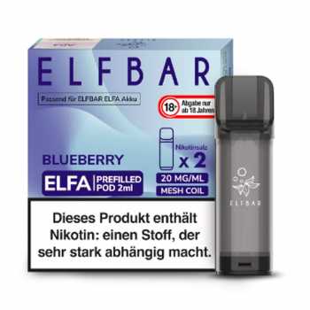 Blueberry 20mg Elf Bar Elfa Pod 2 Stück (fruchtige Blaubeere)