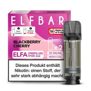 Blackberry Cherry 20 mg ElfBar ELFA Pod 2 Stück – Intensiver Brombeer- und Kirschgeschmack