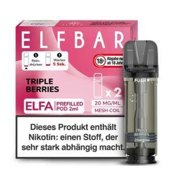 Triple Berries 20 mg ElfBar ELFA Pod 2 Stück – Intensiver Beerenmix für fruchtigen Dampfgenuss