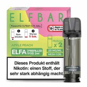 Apple Peach 20mg Elfbar Elfa Pod 2 Stück (Apfel und Pfirsich Geschmack)