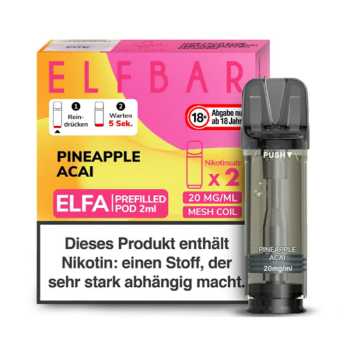 Pineapple Acai 20mg Elf Bar Elfa Pod 2 Stück (Ananas & Acai Beeren)