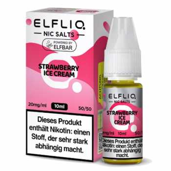Strawberry Ice Cream ELFLIQ Nikotinsalz Liquid 10ml (Erdbeereis)