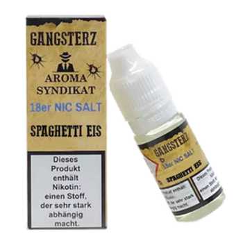 Spaghetti Eis Gangsterz Nikotinsalz Liquid 10ml (Vanille Eis mit Erdbeersoße)