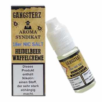 Heidelbeer Waffelcreme Gangsterz Nikotinsalz Liquid 10ml (frisch gebackene Waffel + Blaubeeren + Sahne)