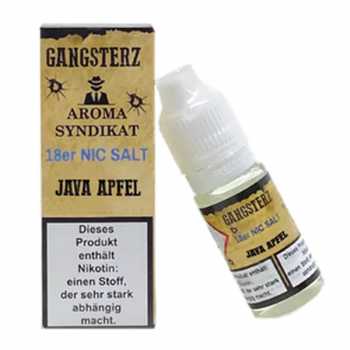 Java Apfel Gangsterz Nikotinsalz Liquid 10ml (erfrischender Apfel Geschmack)