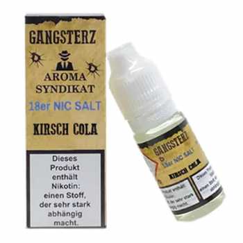 Kirsch Cola Gangsterz Nikotinsalz Liquid 10ml (erfrischender Kirsch Cola Geschmack)