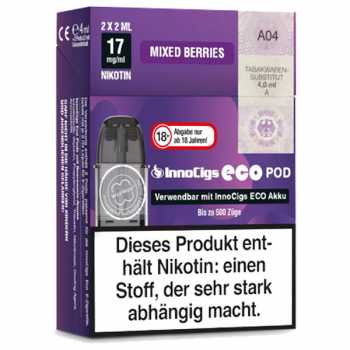 Mixed Berries 17mg InnoCigs Eco Pod 2 Stück (erfrischender Beerenmix)