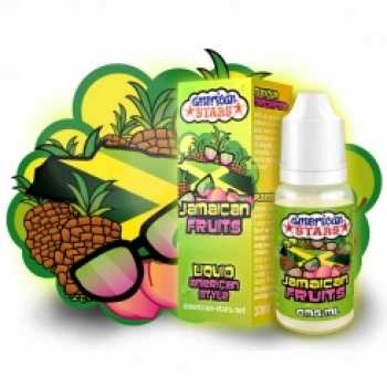 American Stars Jamaican Fruits Liquid 10ml Ananas, Pfirsich, Amaretto vollmundig und intensiv