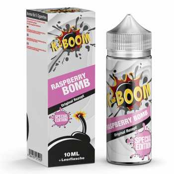 Raspberry Bomb K-BOOM Aroma 10ml + Chubby 120ml Flasche (Himbeere + Hauch Waldmeister)