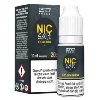 Yellow KTS Nikotinsalz Liquid 10ml 20mg (Cupcake Kuchen mit Frucht und Pistazien Toping)