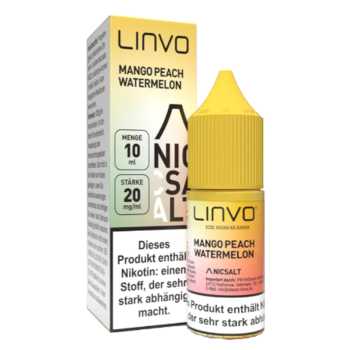 Mango Peach Watermelon Linvo Nikotinsalz 10ml Liquid – Exotischer Fruchtmix für ein intensives Dampferlebnis
