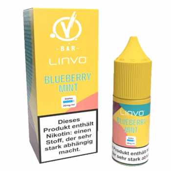 Blueberry Mint Linvo Nikotinsalz Liquid 10ml 20mg (Blaubeere mit Minze verfeinert)