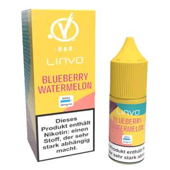 Blueberry Watermelon Linvo Nikotinsalz Liquid 10ml 20mg (Fruchtmix Blaubeere und Wassermelone)