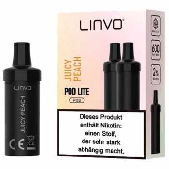 Juicy Peach 20mg Linvo Pod Lite 2 Stück (süßer Pfirsich Saft)