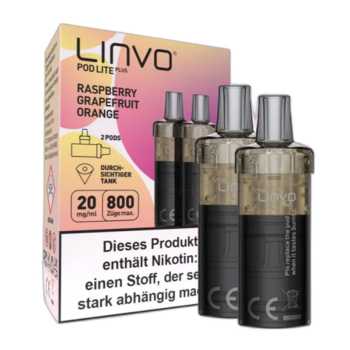Raspberry Grapefruit Orange 20mg Linvo Pod Lite 2 Stück Früchtemix mit Himbeer, Grapefruit und Orange