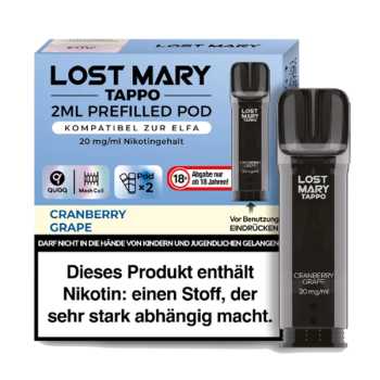 Cranberry Grape Lost Mary Tappo Pod 20mg (2 Stück pro Packung) (Cranberry und Trauben Geschmack)