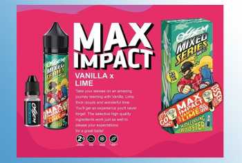 Max Impact Ossem Liquid 60ml + Cooling Booster Vanille trifft auf Limette