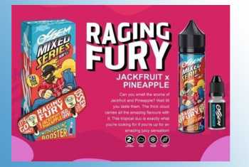 Racing Fury Ossem Liquid 60ml + Cooling Booster Jackfruit trifft auf Ananas