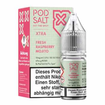 Fresh Raspberry Mojito Pod Salt X Nikotinsalz Liquid 10ml (Himbeere, Minze, Zitrone und Kühle)