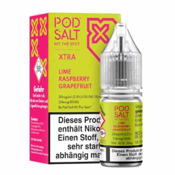 Lime Raspberry Grapefruit Pod Salt X Nikotinsalz Liquid 10ml (Fruchtmix mit Limette, Grapefruit und Himbeere)