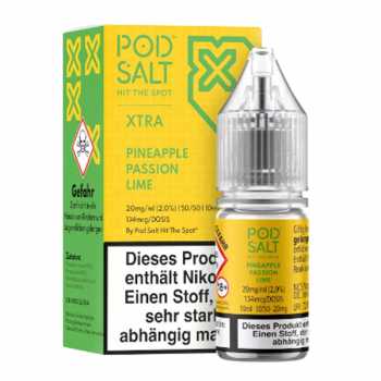 Pineapple Passion Lime Pod Salt X Nikotinsalz Liquid 10ml (Fruchtmix aus Ananas, Passionsfrucht und Limette)