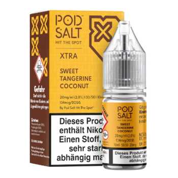 Sweet Tangerine Coconut Pod Salt X Nikotinsalz Liquid 10ml (Fruchtmix aus Mandarine und Kokos)