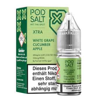 White Grape Cucumber Apple Pod Salt X Nikotinsalz Liquid 10ml (Mix aus Trauben, Gurke und Apfel)