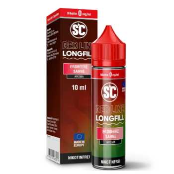 Erdbeer Sahne Red Line Aroma 10/60ml (fruchtig cremiger Erdbeer Sahne Geschmack)