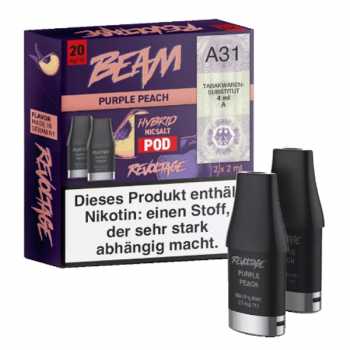 Purple Peach Revoltage Beam Pod 0 / 10 / 20mg 2 Stück (Pfirsich mit Kühle)