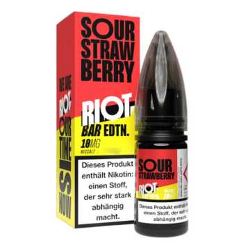 Sour Strawberry Riot Squad NicSalt Liquid 10ml (süß säuerlicher Erdbeer Geschmack)