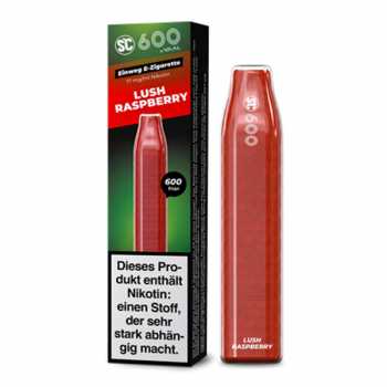 Lush Raspberry 17mg SC 600 Nikotionsalz Einweg E-Zigarette (reife Himbeeren)