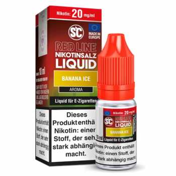 Banana Ice Red Line Nikotinsalz SC Liquid 10ml (eisgekühlter Bananen Geschmack)